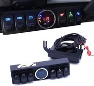 🚦 flarestar 6-gang switch control panel pod - overhead electronic relay system circuit control toggle box - waterproof light for jeep wrangler jk jku 2007-2018 - led lights bar and rock lights logo