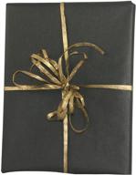 🎁 high-quality kraft gift wrap paper roll - solid matte finish - 50 sq ft (black) logo