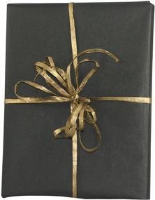 img 2 attached to 🎁 High-Quality Kraft Gift Wrap Paper Roll - Solid Matte Finish - 50 Sq Ft (Black)