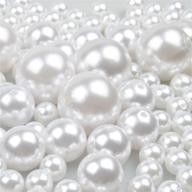 💎 jangostor 70pcs glossy polished pearls with hole assorted sizes plastic floating pearls – vase fillers, diy jewelry making, table scatter, home wedding decoration – 12mm/ 20mm/ 30mm (white) logo