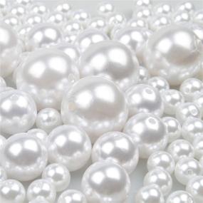 img 4 attached to 💎 Jangostor 70PCS Glossy Polished Pearls with Hole Assorted Sizes Plastic Floating Pearls – Vase Fillers, DIY Jewelry Making, Table Scatter, Home Wedding Decoration – 12mm/ 20mm/ 30mm (White)