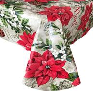 🎄 newbridge elegant poinsettia christmas tablecloth logo