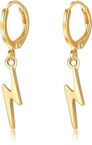 img 4 attached to BYIA Earrings Lightning Butterfly Lighting Gold