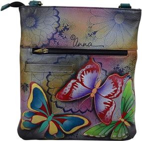 img 3 attached to Anna Anuschka Crossbody Hand Painted Original Women's Handbags & Wallets in Crossbody Bags