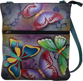 img 4 attached to Anna Anuschka Crossbody Hand Painted Original Women's Handbags & Wallets in Crossbody Bags