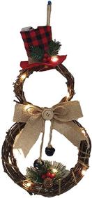 img 4 attached to GXONE Christmas Wreath: Festive LED Front 🎄 Door Décor for Home, Kitchen, Wall, Window & Hall