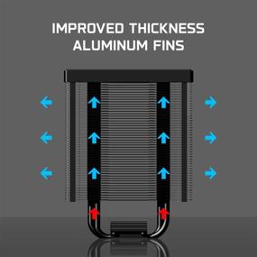 img 2 attached to 💨 ABKONCORE CT408 Охладитель процессора - 120-мм бесшумный вентилятор с PWM, 4 прямого контакта тепловых трубок, автоматическое RGB спектральное освещение, совместимость с Intel LGA1151/1200, AMD AM4/Ryzen.
