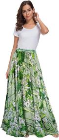 img 2 attached to 🌸 Afibi Women's Clothing - Floral Pleated Vintage Chiffon Dress