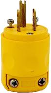💡 leviton 515pv grounding plug yellow - 15 amp, 125 volt: essential electrical accessory logo