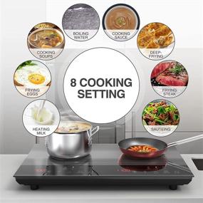 img 2 attached to 🔥 1800W Double Countertop Burner Induction Cooker by PAYISHO - Portable Induction Burner with Touch Sensor LED, Multi-Power Levels, 120V, 3-Hour Timer, Safety Lock