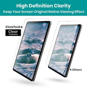 img 1 attached to 📱 Klearlook Tempered Glass Screen Protector for 2020/2018 i'Pad Pro 12.9 inch - Matte, Face ID & i'Pad Pencil Compatible