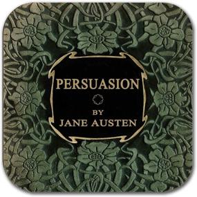 img 1 attached to Six Book-themed Coasters with Complete Novels of Jane Austen, Perfect for Coffee Mugs