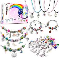 🦄 charm bracelet diy kit | jewelry making beads, bracelet & necklace set | unicorn gift | craft for girls | birthday gift idea for girls logo