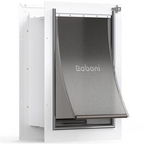 img 4 attached to Optimized Baboni Pet Door for Wall - Steel Frame & Telescoping Tunnel - Aluminum Lock - Double Flap Dog and Cat Door - Strong & Durable - Sizes: Small, Medium, Large