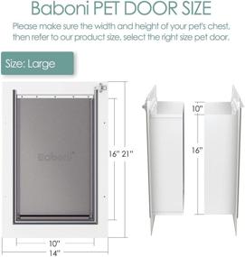 img 2 attached to Optimized Baboni Pet Door for Wall - Steel Frame & Telescoping Tunnel - Aluminum Lock - Double Flap Dog and Cat Door - Strong & Durable - Sizes: Small, Medium, Large