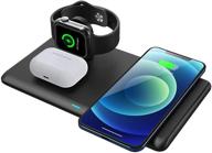 🔋 wireless charger stand, 3 in 1 fast qi wireless charging station for airpods, iwatch 6/5/4/3/2, iphone 12/11/11 pro/se/x/xs/xr/xs max/8/8 plus, samsung - wireless charging pad logo
