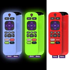 img 4 attached to 📺 [3 Pack] Alquar Remote Case for TCL Roku TV Streaming Stick 3600R Remote, Silicone Cover for TCL Roku Remote Control - Anti-Drop, Slip, Scratch, Dust - Universal Sleeve for RCAL7R, 3921, 3800, 3810