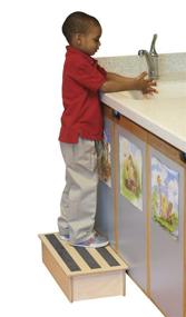 img 2 attached to 🪑 Childcraft 6 inch Non-Skid Step Stool - 23" Width, 11.75" Length - Natural Wood