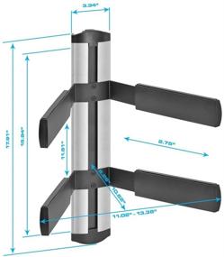 img 2 attached to 📺 Cmple - Universal Adjustable AV Shelf Wall Mount with 2 Shelves for DVD Players, Cable Boxes, Games Consoles, TV Accessories