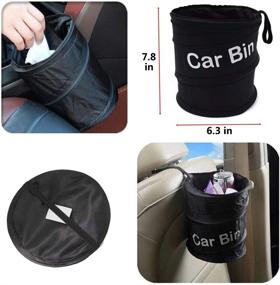 img 3 attached to Cisture Portable Car Trash Can, 2-Pack Pop-up 🚗 Folding Car Bin for Outdoor Use with Garbage Bags