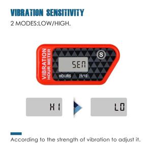 img 1 attached to Runleader Self-Powered Wireless Hour Meter with Vibration Activation, Resettable Job Timer, User Lock Shutdown - Ideal for Generators, Marine, ATV, Lawn Mowers, and Motors