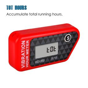 img 3 attached to Runleader Self-Powered Wireless Hour Meter with Vibration Activation, Resettable Job Timer, User Lock Shutdown - Ideal for Generators, Marine, ATV, Lawn Mowers, and Motors