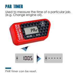 img 2 attached to Runleader Self-Powered Wireless Hour Meter with Vibration Activation, Resettable Job Timer, User Lock Shutdown - Ideal for Generators, Marine, ATV, Lawn Mowers, and Motors