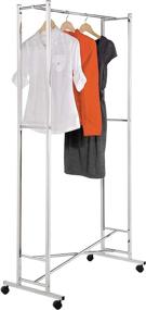 img 3 attached to 👕 Honey-Can-Do Folding Garment Rack in Chrome, 30 lbs - Optimize Your Search