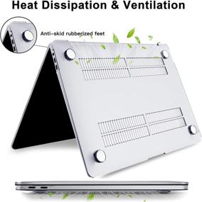 img 4 attached to 🖥️ Прозрачный чехол AKIT для MacBook Pro 16 дюймов 2021-2019: дисплей Retina с Touch Bar и Touch ID, прочный жесткий чехол + чехол для клавиатуры