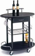 🍾 stylish and functional: black minibar serving cart by new spec logo