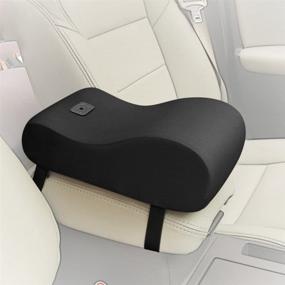 img 1 attached to 🚗 A.B Crew Universal Car Armrest Center Console Cushion - Breathable Memory Foam Seat Support for All Seasons (Black)