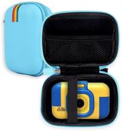 📷 protective blue camera case for suziyo, asiur, aeurnphe, pandycare dual lens kids camera - ideal birthday toy or gift (case only) logo