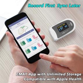 img 2 attached to EMAY Sleep Oxygen Monitor: Track Blood Oxygen Saturation & Heart Rate with App for iPhone & Android, Professional Report & 40-hour Memory
