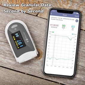 img 1 attached to EMAY Sleep Oxygen Monitor: Track Blood Oxygen Saturation & Heart Rate with App for iPhone & Android, Professional Report & 40-hour Memory
