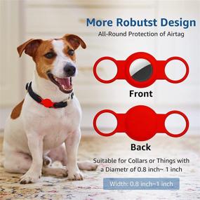 img 3 attached to 🐾 6 Pack Silicone AirTag Holder for Pet Collar - Compatible with Air Tags Dog Cat Collar, GPS Tracker Tags Case - Protective Air Tag Accessories for Pet Safety