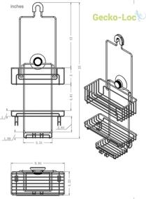 img 4 attached to Максимизируйте хранение в ванной комнате с органайзером для душа Gecko-Loc SHORT Length - Silver