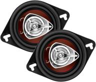 boss audio systems ch3220 car speakers - 140 watts of power per pair, 70 watts each, 3.5 inch, full range, 2 way, sold in pairs, easy mounting logo