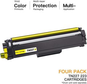 img 3 attached to 🖨️ E-Z Ink (TM) Compatible Toner Cartridge Set for Brother TN227 TN227BK TN-227 TN223 - Compatible with MFC-L3750CDW HL-L3210CW HL-L3290CD HL-L3230CDW Printer (Black, Cyan, Magenta, Yellow, 4 Pack)