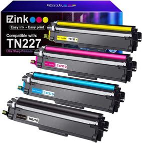 img 4 attached to 🖨️ E-Z Ink (TM) Совместимый набор тонер-картриджей для Brother TN227 TN227BK TN-227 TN223 - Совместим с принтерами MFC-L3750CDW HL-L3210CW HL-L3290CD HL-L3230CDW (Черный, Голубой, Пурпурный, Желтый, набор из 4 штук)