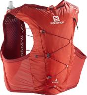 🎒 salomon active skin 4 set running hydration vest, small - valiant poppy/red dahlia логотип