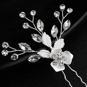 img 2 attached to Sliver Crystal Wedding Accessories Bridesmaids Hapibuy