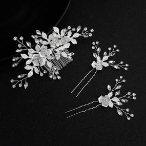 img 4 attached to Sliver Crystal Wedding Accessories Bridesmaids Hapibuy
