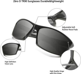 img 2 attached to ZÉRO D Sport Polarized Mirrored Sunglasses: Ultimate UV400 🕶️ Protection for Men and Women in Driving, Fishing, Cycling, and Running