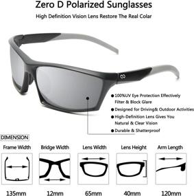 img 3 attached to ZÉRO D Sport Polarized Mirrored Sunglasses: Ultimate UV400 🕶️ Protection for Men and Women in Driving, Fishing, Cycling, and Running