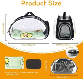 img 3 attached to 🐹 YUEPET Guinea Pig Carrier Bag with Bed - Portable & Breathable Rabbit Carrier Bag for Guinea Pig Bunny Chinchilla - Small Animal Carrier with Random Colors