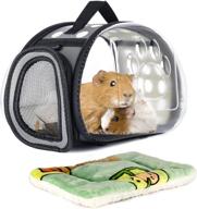 🐹 yuepet guinea pig carrier bag with bed - portable & breathable rabbit carrier bag for guinea pig bunny chinchilla - small animal carrier with random colors logo