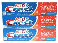 набор зубной пасты crest kids sparkle fun с защитой от кариеса - 2.7 унции (3 штуки) логотип