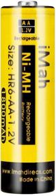 img 3 attached to 🔋 iMah HR6 AA Rechargeable Batteries Ni-MH 1.2V 1800mAh - Ideal for Solar Lights, Remote Control Cars, Clocks, Flashlights, Toys (Pack of 4)