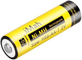 img 2 attached to 🔋 iMah HR6 AA Rechargeable Batteries Ni-MH 1.2V 1800mAh - Ideal for Solar Lights, Remote Control Cars, Clocks, Flashlights, Toys (Pack of 4)