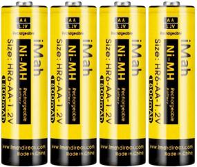 img 4 attached to 🔋 iMah HR6 AA Rechargeable Batteries Ni-MH 1.2V 1800mAh - Ideal for Solar Lights, Remote Control Cars, Clocks, Flashlights, Toys (Pack of 4)